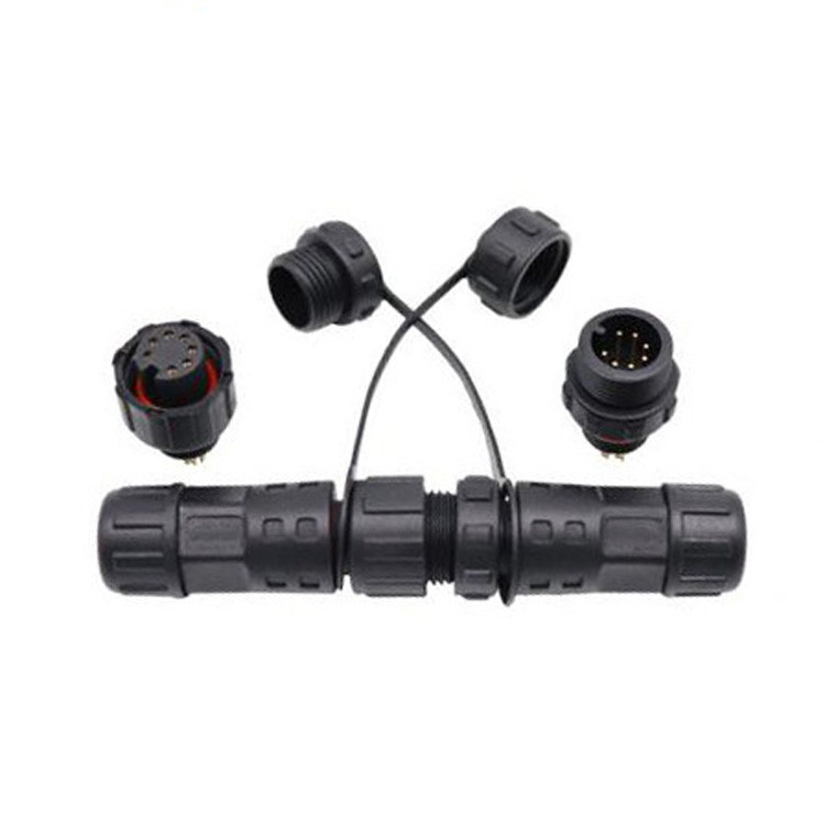 Conector circular de 8 pinos à prova d'água de qualidade industrial de fábrica M12 Conector de exibição Lvds de cabo moldado feminino