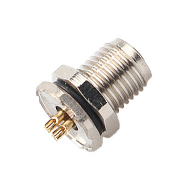 M5 Código-A Painel de conector industrial circular à prova d'água de 4 pines, flange PCB, tomada masculina e feminina IP67