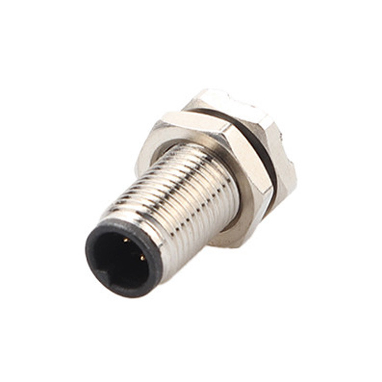 Conector circular de fábrica M5 Código-A Série de painel à prova d'água Flange PCB macho Socket Suporte 3-Core e 4-Core