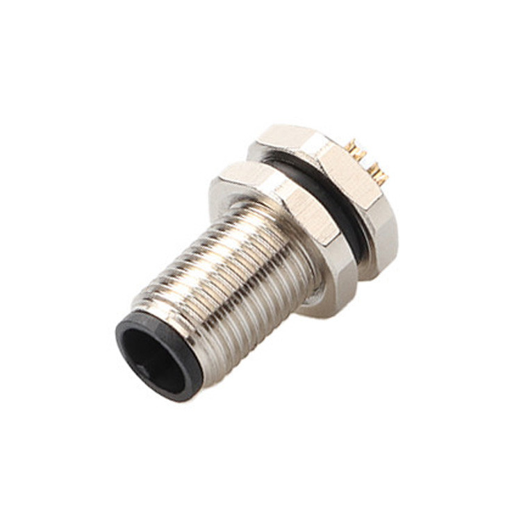 Conector circular M5 Código-A 2Pin 3Pin 4Pin Conectores industriais M5Z03AA0OCJ009-M5 fechadura frontal