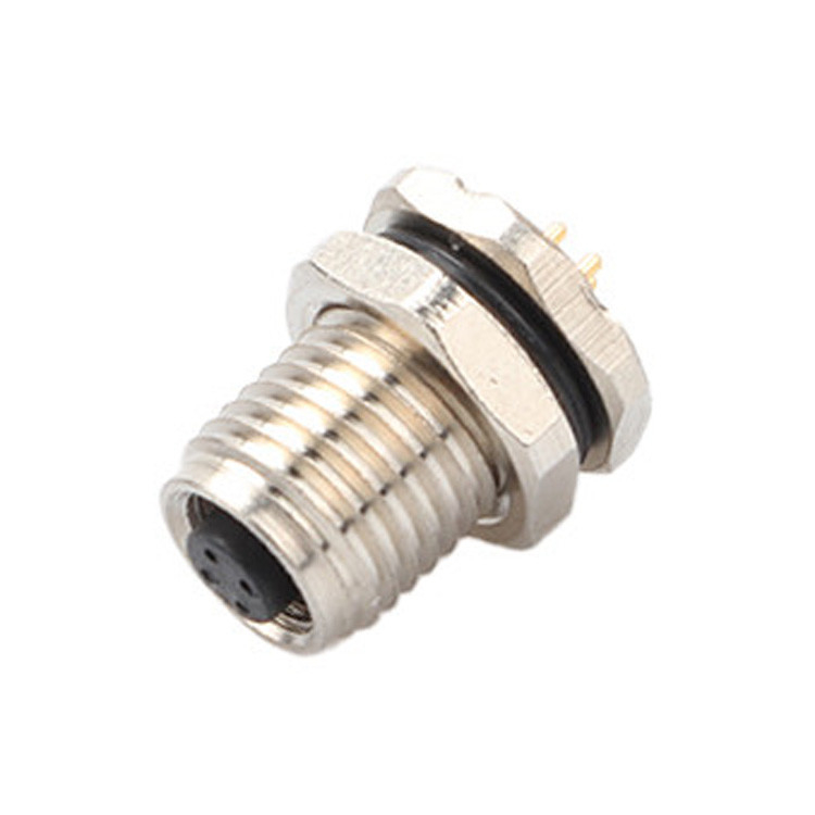 Fábrica de conexão circular personalizada M5 código-A 4Pin série à prova d'água Female Mate com M5 painel flange soquete masculino PCB