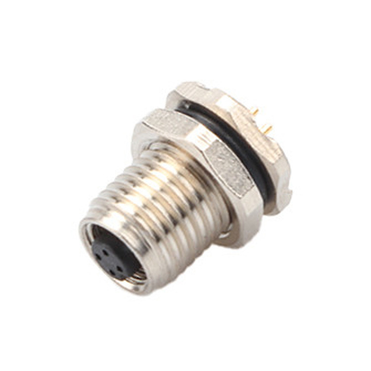 Fábrica de conexão circular personalizada M5 código-A 4Pin série à prova d'água Female Mate com M5 painel flange soquete masculino PCB