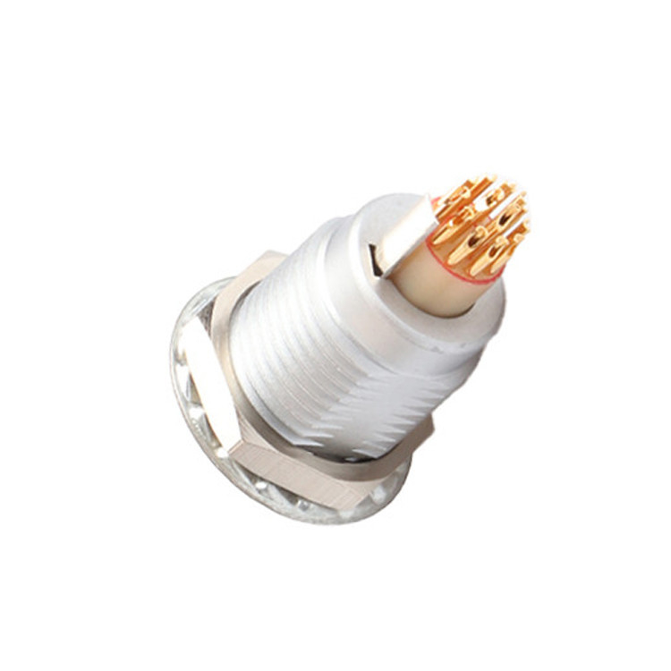 Série B Z5 14 pin com pin de aterramento fixação interna puxar puxar auto-bloqueio conector