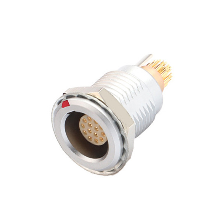 Série B Z5 14 pin com pin de aterramento fixação interna puxar puxar auto-bloqueio conector
