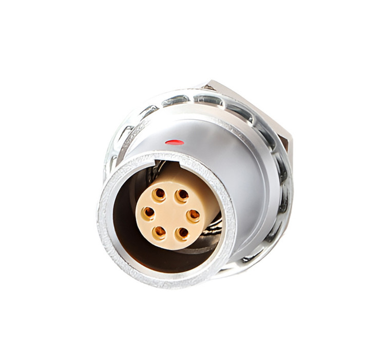 IP68 Push Pull Self Locking Industrial Control Série B Z6 6 pin Fêmea para 6 pin Sensor de sinal conector circular