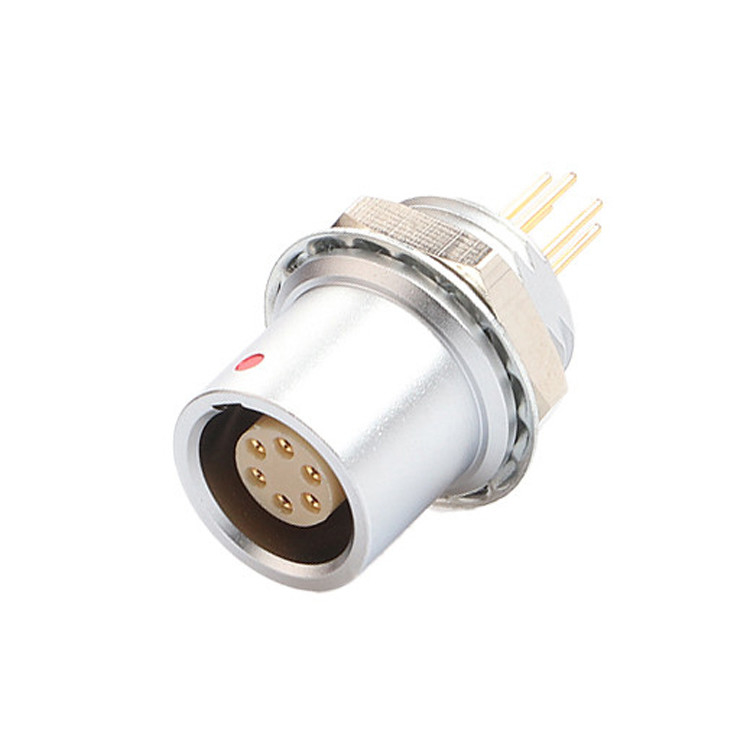 IP68 Push Pull Self Locking Industrial Control Série B Z6 6 pin Fêmea para 6 pin Sensor de sinal conector circular