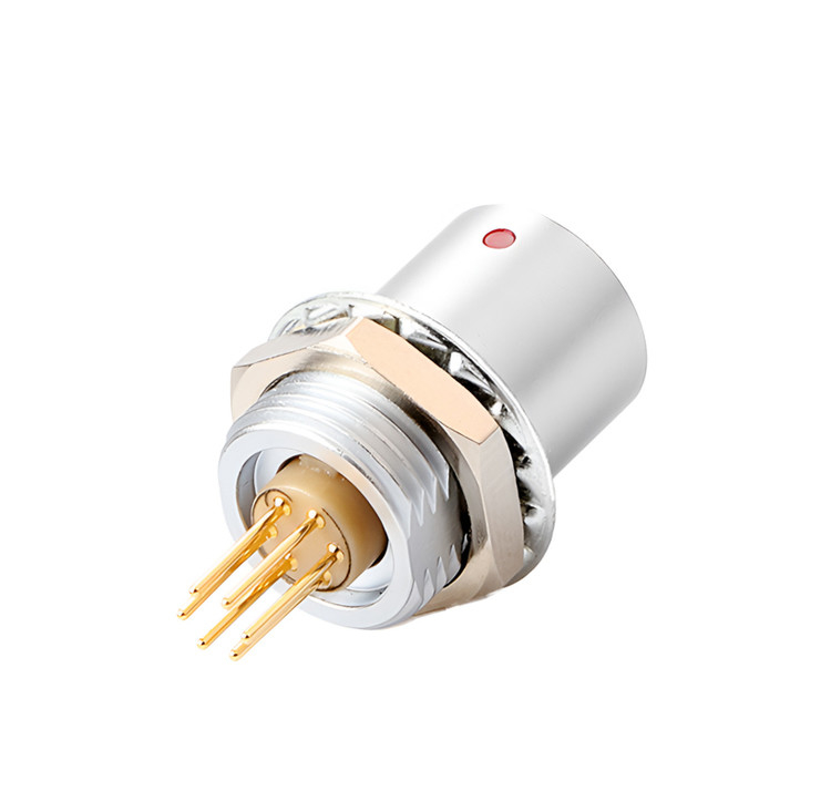 IP68 Push Pull Self Locking Industrial Control Série B Z6 6 pin Fêmea para 6 pin Sensor de sinal conector circular