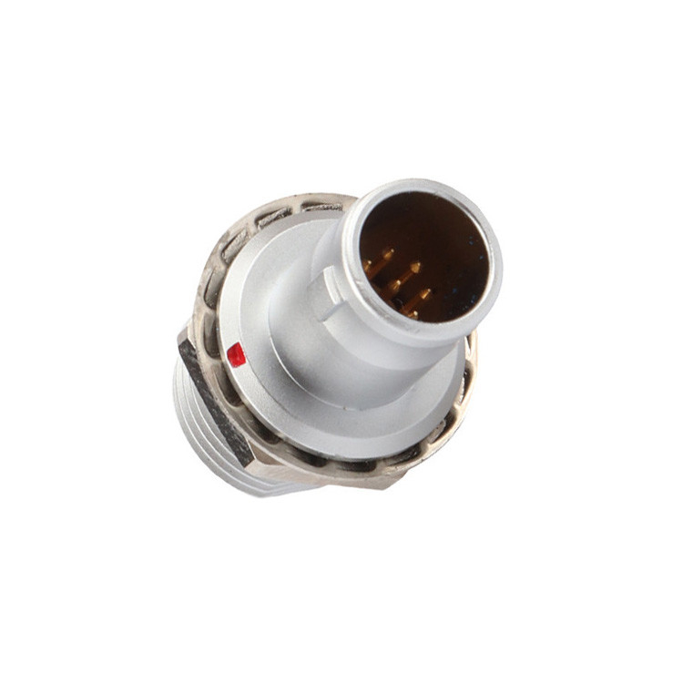Solução industrial de auto-bloqueio por empurrão-puxação com painel de conector circular de 8Pin T2 e fixo sem dispositivo de bloqueio