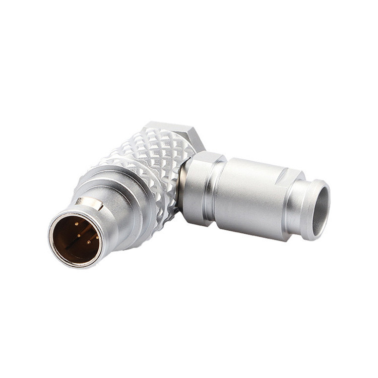 Conector de controlo industrial de fábrica Série B T3 5Pin 90° ângulo reto Conector circular