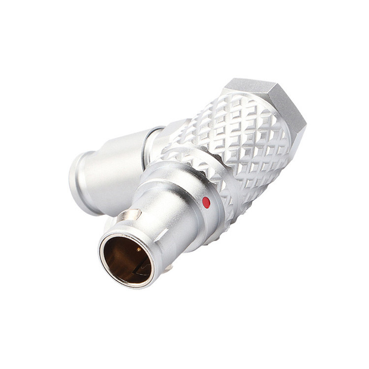 Conector de controlo industrial de fábrica Série B T3 5Pin 90° ângulo reto Conector circular