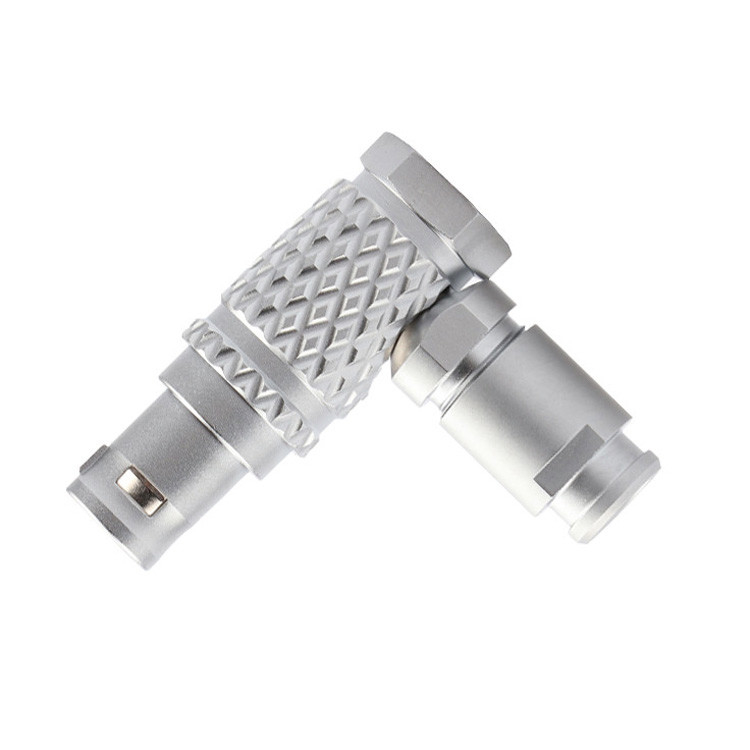 Conector de controlo industrial de fábrica Série B T3 5Pin 90° ângulo reto Conector circular
