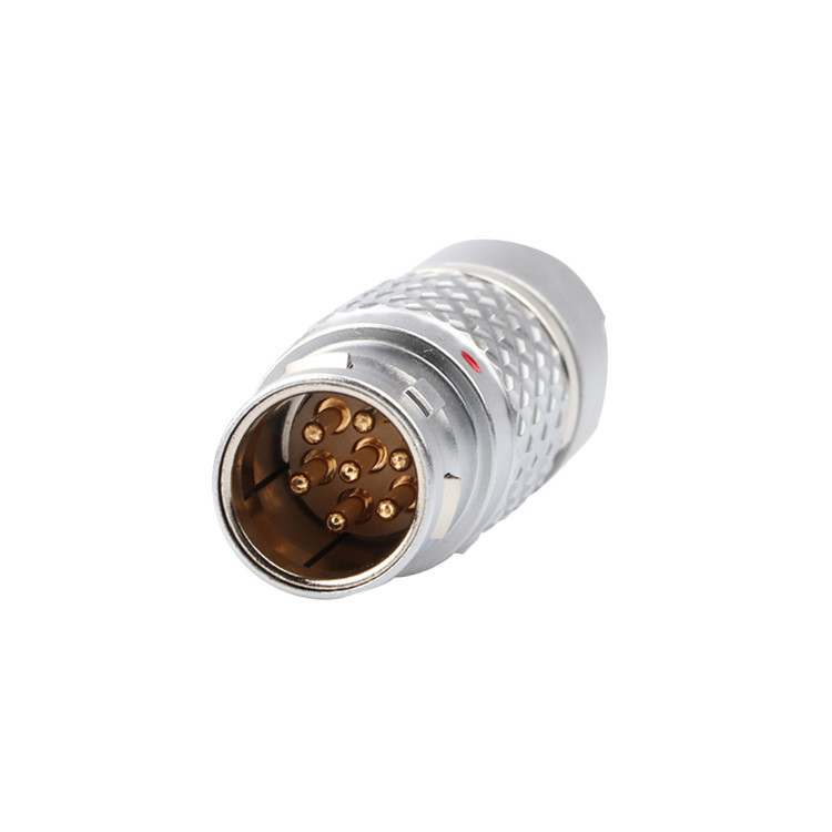 Push Pull Self Locking Industrial Circular Connectors Série LEB FGG.1B 7Pin Plug Avião macho