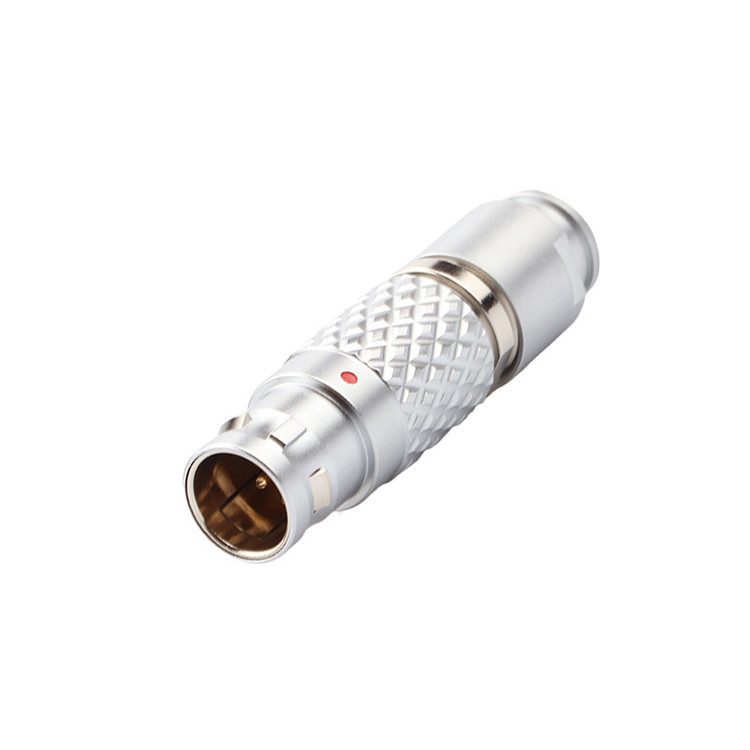 Push Pull Self Locking Industrial Circular Connectors Série LEB FGG.1B 7Pin Plug Avião macho