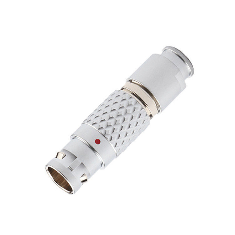 Push Pull Self Locking Industrial Circular Connectors Série LEB FGG.1B 7Pin Plug Avião macho