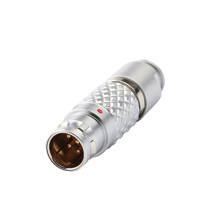 Push Pull Self Locking Industrial Circular Connectors Série LEB FGG.1B 7Pin Plug Avião macho