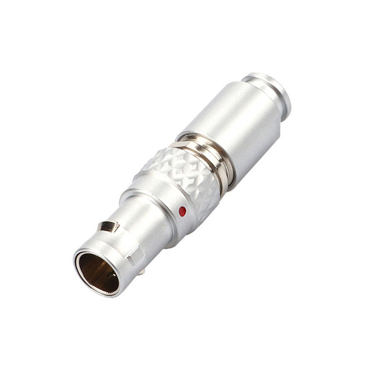 Conectores de controlo industrial de fábrica Série B T7 Plug recto Push-Pull curto Auto-bloqueio
