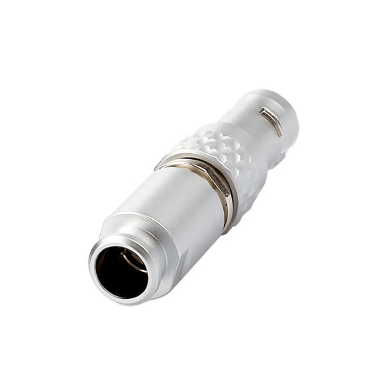 Conectores de controlo industrial de fábrica Série B T7 Plug recto Push-Pull curto Auto-bloqueio