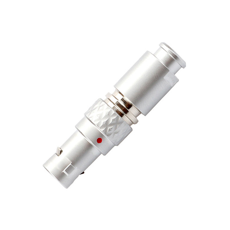 Conectores de controlo industrial de fábrica Série B T7 Plug recto Push-Pull curto Auto-bloqueio