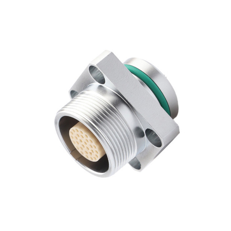 Conectores médicos aeroespaciais de qualidade industrial - Conector de tomada feminina à prova d'água da série B ZX 30 pin