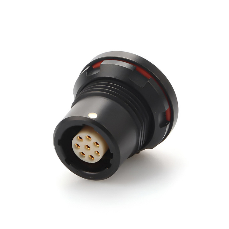 Transmissão de dados de alta velocidade - Conector circular à prova d'água industrial Conector militar feminino da série X 8P