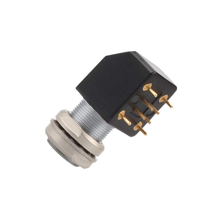 Série B Z12 4Pin Double Nut Fixed Angle Socket 90° Angled Double Nut Fixed para placas de circuito impresso