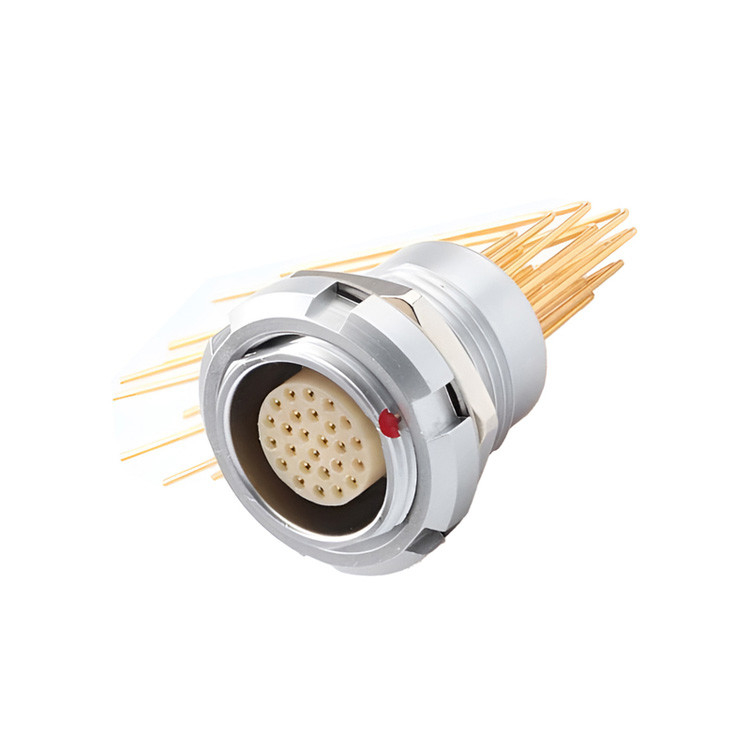 Conector circular multi-núcleo de tipo B da série Push Pull, 2 ~ 32 núcleos de agulha de soldagem (direita ou em ângulo)