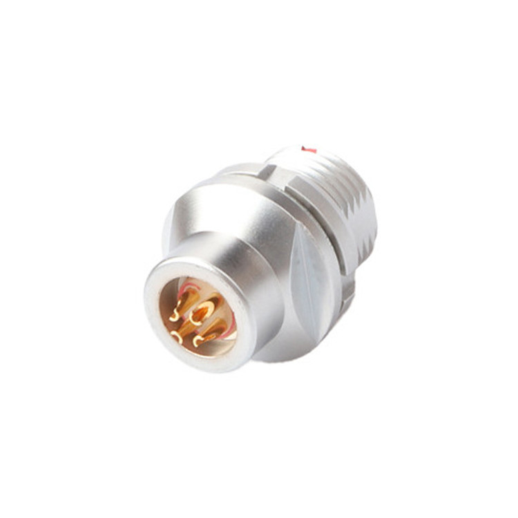 Conector circular industrial série B Z13 4Pin Conector feminino Soquete fechado de vácuo fixo externo