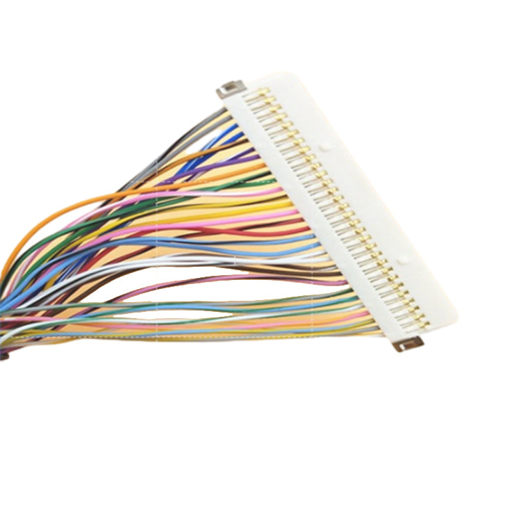 Tomada conduzida do Pin de  30 do conjunto de cabo do arco-íris LVDS do conversor do Lcd 40 a Pin DF13-40DP