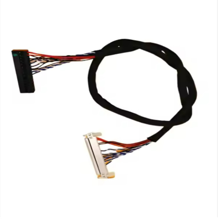 Pin 1.0mm do cabo 30 da exposição de UL1571 28AWG Lvds ao conector de Pin 2.0mm de Du Pont 2*15