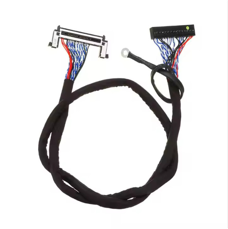 Pin 1.0mm do cabo 30 da exposição de UL1571 28AWG Lvds ao conector de Pin 2.0mm de Du Pont 2*15