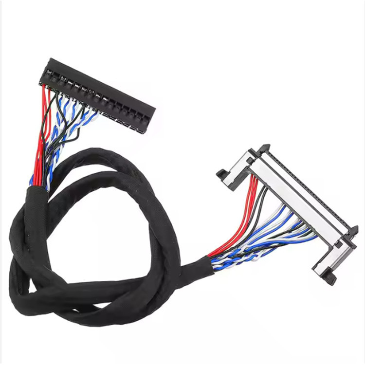Pin 1.0mm do cabo 30 da exposição de UL1571 28AWG Lvds ao conector de Pin 2.0mm de Du Pont 2*15