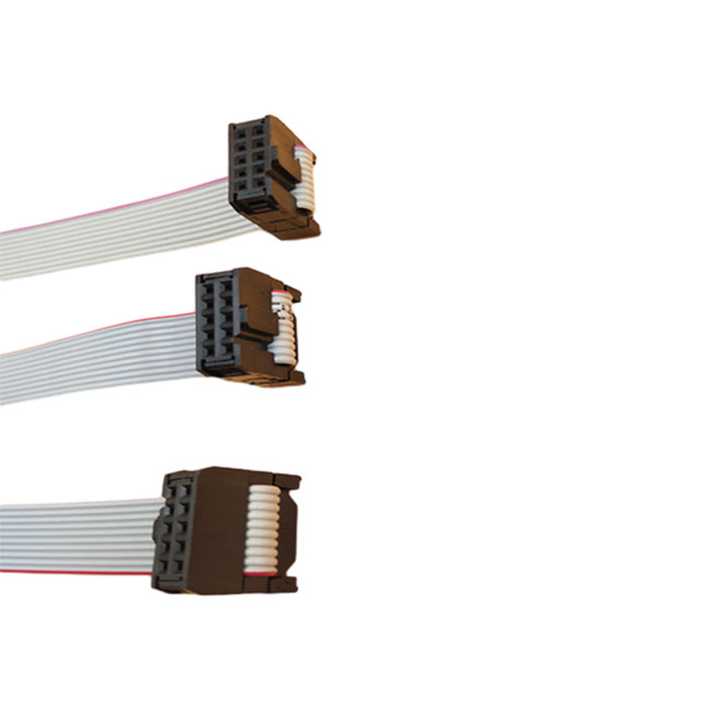 Conjunto de cabo liso da fita da ferramenta do friso com o conector fêmea do passo do Pin 2.54mm de IDC 10