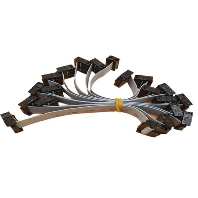 Conjunto de cabo liso da fita da ferramenta do friso com o conector fêmea do passo do Pin 2.54mm de IDC 10