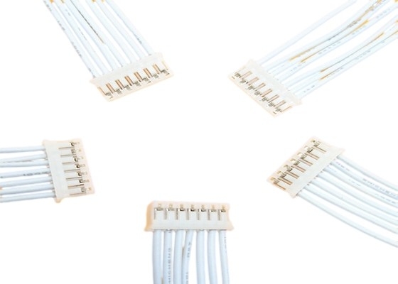 Chicote de fios feito sob encomenda branco do fio UL1007 cada conector fêmea do pH 2.0mm do lado PHR-7 Pa66