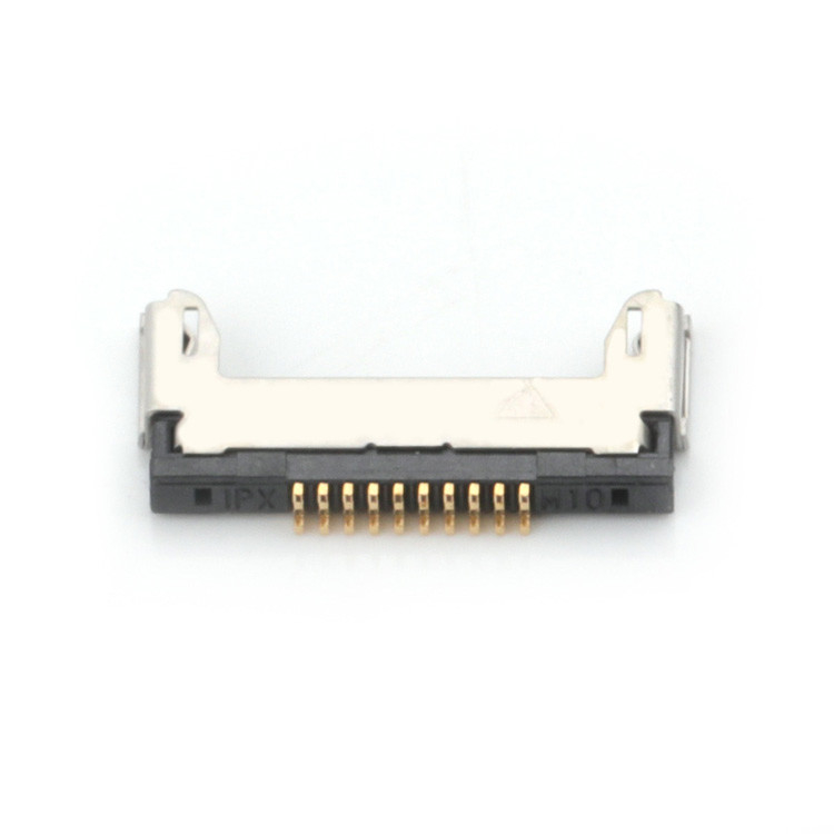 Conjunto de cabos micro-coaxial 20345-010T32R com passo de 0,4 mm e ligação micro-coaxial LVDS tipo acoplamento horizontal de 10 pinos