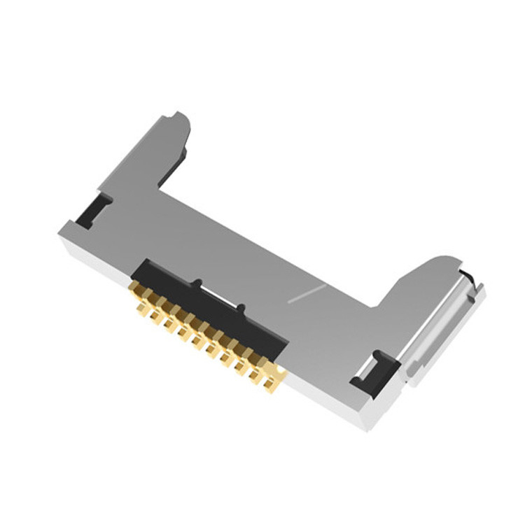 Conjunto de cabos micro-coaxial 20345-010T32R com passo de 0,4 mm e ligação micro-coaxial LVDS tipo acoplamento horizontal de 10 pinos