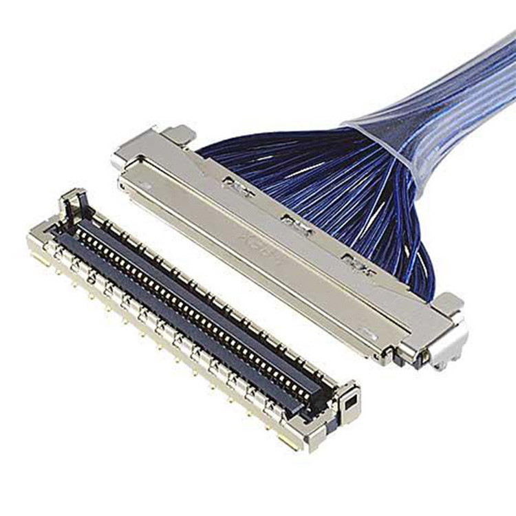 Cable LVDS de blindagem EMI com conector micro-coaxial I-Pex de 0,4 mm, com 20788 20679 30-pin 40-pin 50-pin