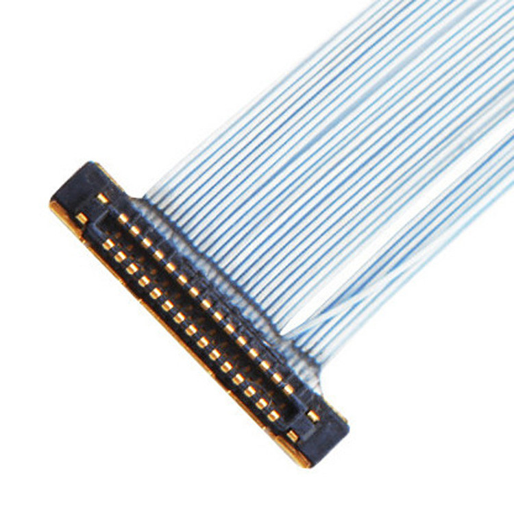 Para câmaras de vigilância, um conjunto de cabo micro-coaxial com pitch de 0,25 mm KEL XSLS20-30