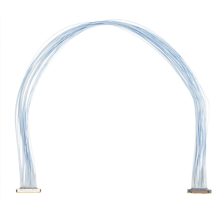 Para câmaras de vigilância, um conjunto de cabo micro-coaxial com pitch de 0,25 mm KEL XSLS20-30