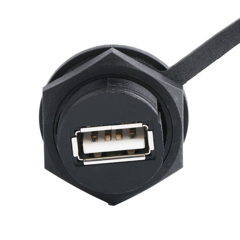 USB 2,0 um conector fêmea com protetor e tampão a USB 2,0 cabos do usb de A fez para medir