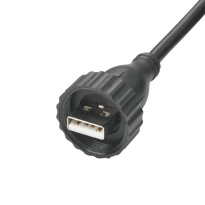 USB2.0 Tipo A macho Tipo M Interface à prova d'água para USB2.0 Cabo de conexão de dados industrial fixo Cabo para veículo