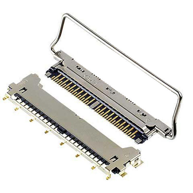 CABLINE-CX II Cable de 40 pinos sem cobertura, com conector LVDS de 20978-040T-01, A40-Pin com inclinação e horizonte de 0,25 mm