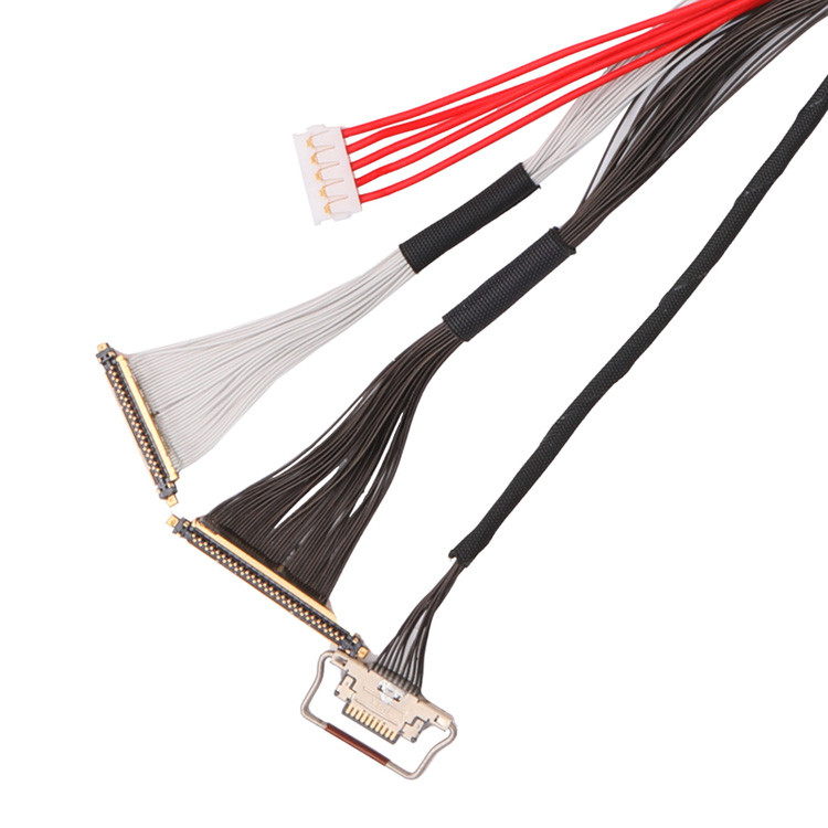 I-PEX 20531-034T-01 com um passo de 0,25 mm Cable personalizado para 20633-210T-02S com o mesmo passo de 0,25 mm