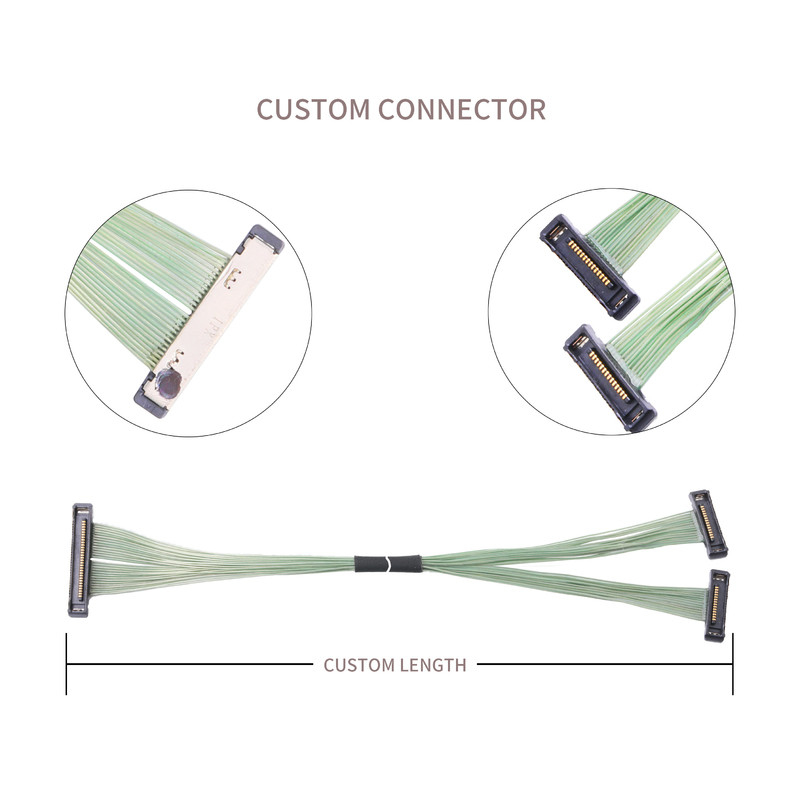 I-Pex Cabline ss 35P Micro Cabo Coaxial 20380-035t-06 Lvds Conector 0,4mm Passo Ângulo Direito