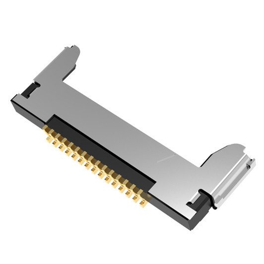 Montura de cabo micro-coaxial 20345-015T-32R com 15 pinos, com um passo de 0,4 mm e um tipo de acoplamento horizontal microcoax