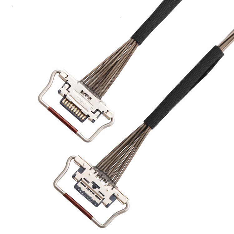 Fabrica de 10 pines Micro cabo coaxial 0,4 mm Pitch 20633-310T-01S Lvds para câmera térmica