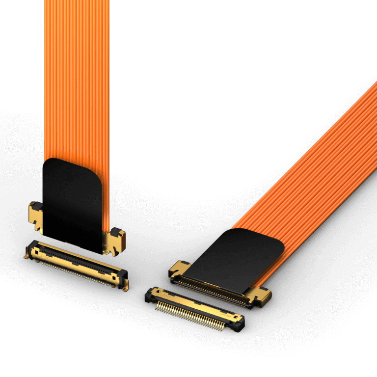 KEL Micro Cable Coaxial da série TSL Alta Performance Harnesses Coaxial Taxa de Transmissão 32Gbps Pitch 0.55mm
