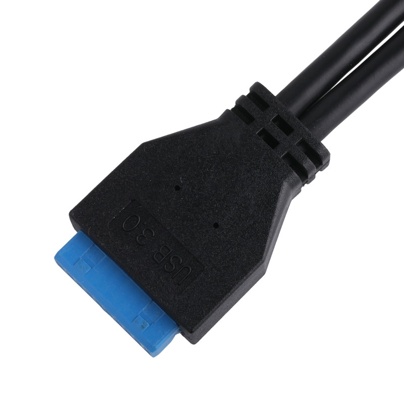 Cable de alimentação da placa-mãe do computador USB 3.1 Tipo-E macho para IDC20P macho Adaptador de cabo de cabo de extensão de 20 pines