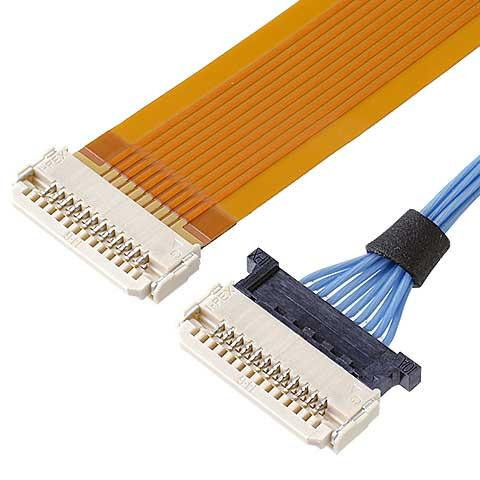 Conector de cabo coaxial de Lvds para o passo 6 Pin Fpc do monitor DW-5 20598-006T-02 0.5mm do Lcd