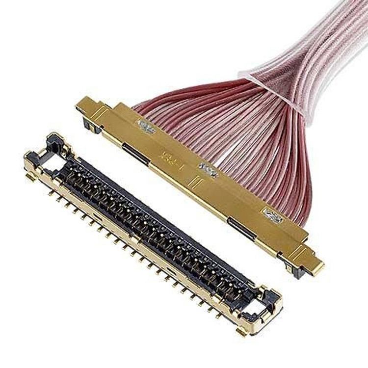 Tipo de acoplamento vertical em ângulo reto Conector micro-coaxial CABLINE-UX II 20531 20532 20533 040T 040E 2799-040 Pitch